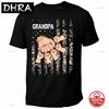Customized Unisexs Grandpa American Flag Fathers Day 4th Of July First Gift Tshirts For Dad Poppop Pop Papa With Grandkids Names