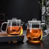 HMLOVE Glass Teapot Penguin Shape Chinese Tea Ceremony Transparent Teawear Set Cup Filter High Boron Silicon Janpanese Pot 500ML