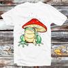 230 Gsm 100% Cotton Frog Star With A Magic Mushroom Umbrella T Shirt Vintage Retro Cool Gift Mens Womens Unisex Cartoon Anime Top Tee B776