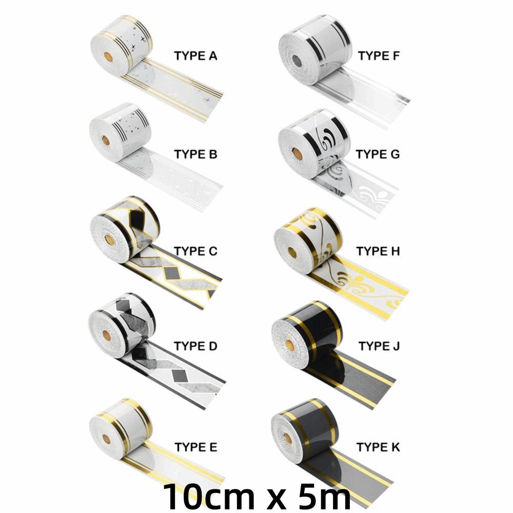 Вспененная самоклеящаяся плинтус Самоклеящийся дизайн Материал ПВХ Водонепроницаемый плинтус Мраморный узор