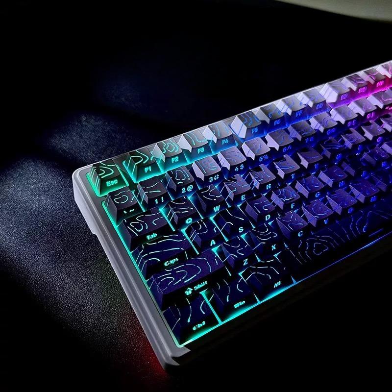 Xiaomi 2026 Super Contour PBT Колпачки для клавиш Боковая подсветка Механическая клавиатура Оригинальная заводская высота для 61/68/75/84/87 клавиш Игровая клавиатура