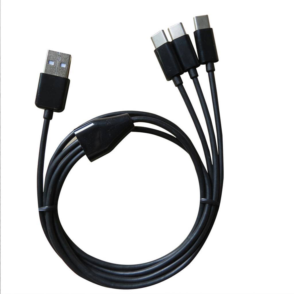 Универсальный USB C кабель для зарядки 3-в-1 с разъемами Type C