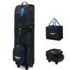 FMAFNLY Golf Bag Golf Travel Cover with Foldable Golf Airline Golf Bag Travel Wear Fits Up To Black Blue Cover, Wheels, Bag, Case, Resistant, 9.5"/48"