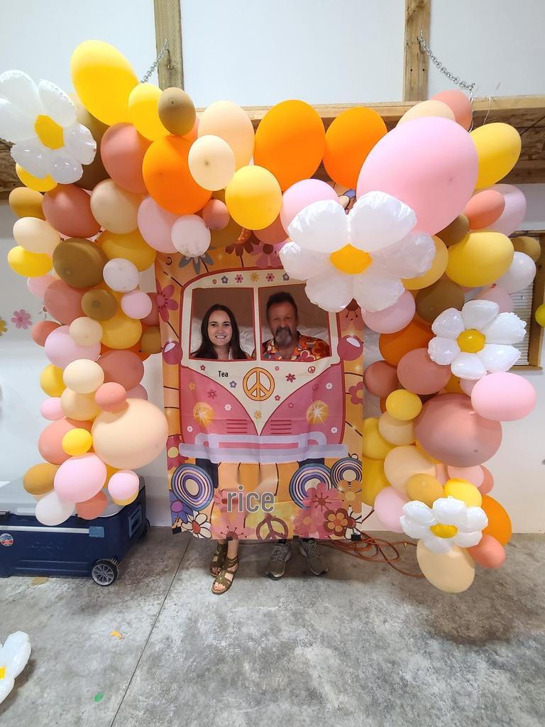 Розово-белый набор воздушных шаров с ромашками для свадеб и дней рождения