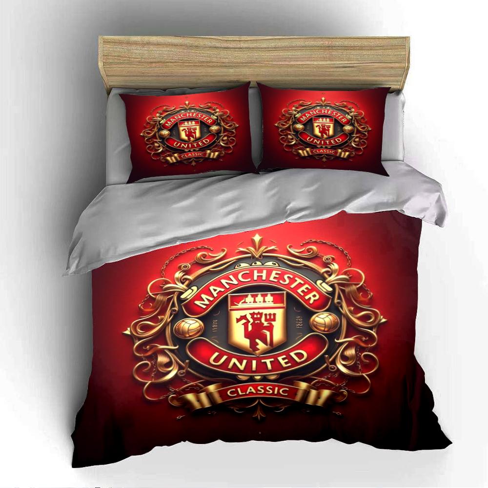 Manchester United Logo Bedding Set Bedding set (1 duvet cover, 2 pillowcases, duvet not included)