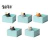 Unique Desktop Ornament for Cat Lovers Cute Bathing Figurine, Mini Kitten in Blue Bathtub Statue, Micro Landscape Small Sculpture Home Fairy