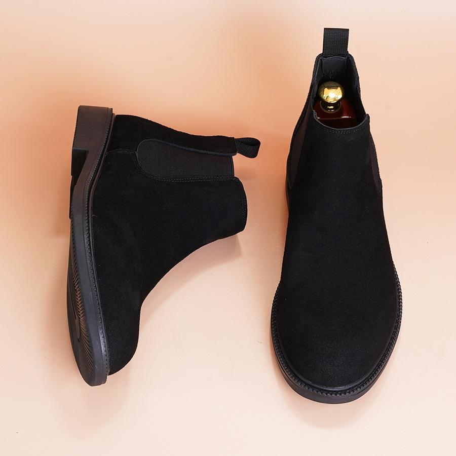 Высококачественные ботинки челси из коровьей кожи, мужские ботинки из натуральной кожи на осень и зиму, британские ботинки мартин, мужские высокие короткие ботинки, костюмные кожаные туфли