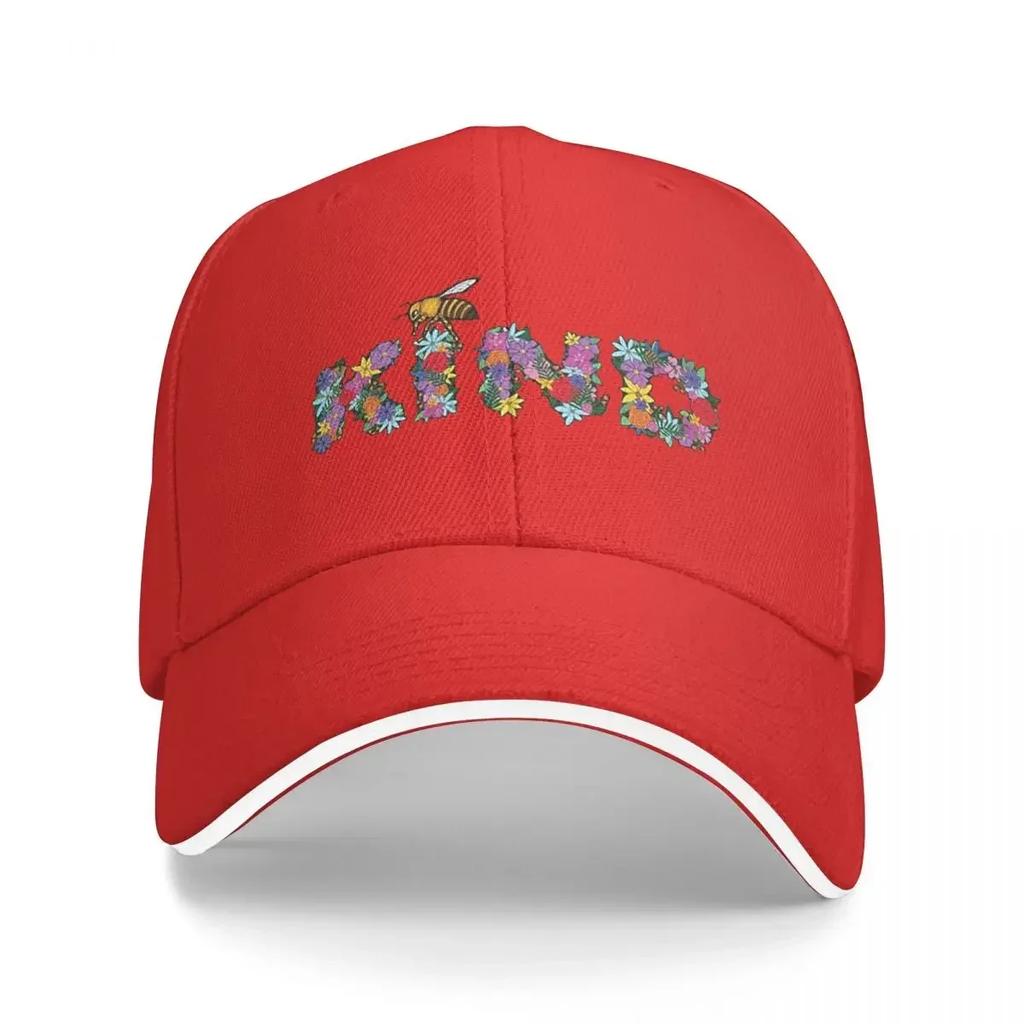 New Bee Kind Cap Fashion Casual Baseball Caps Adjustable Hat Hip Hop Summer Unisex Baseball Hats Customizable Polychromatic