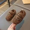 Обувь принцессы для девочек, нескользящая, элегантная, детская, плоская, мягкая подошва, 2024, зимняя, новая, модная, детская, танцевальная обувь, двойная застежка-липучка