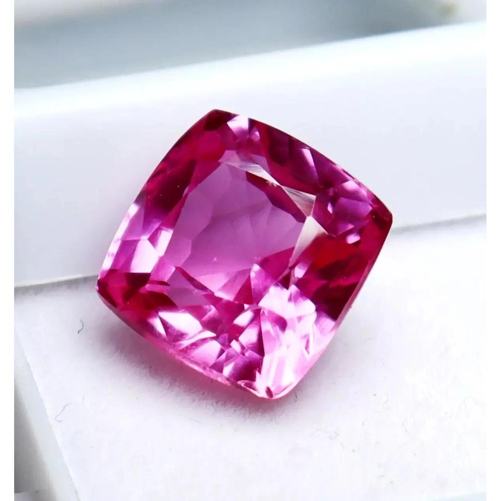 Cushion Cut Natural Spinel Pink 8-10 Ct VVS Certified Loose Gemstone