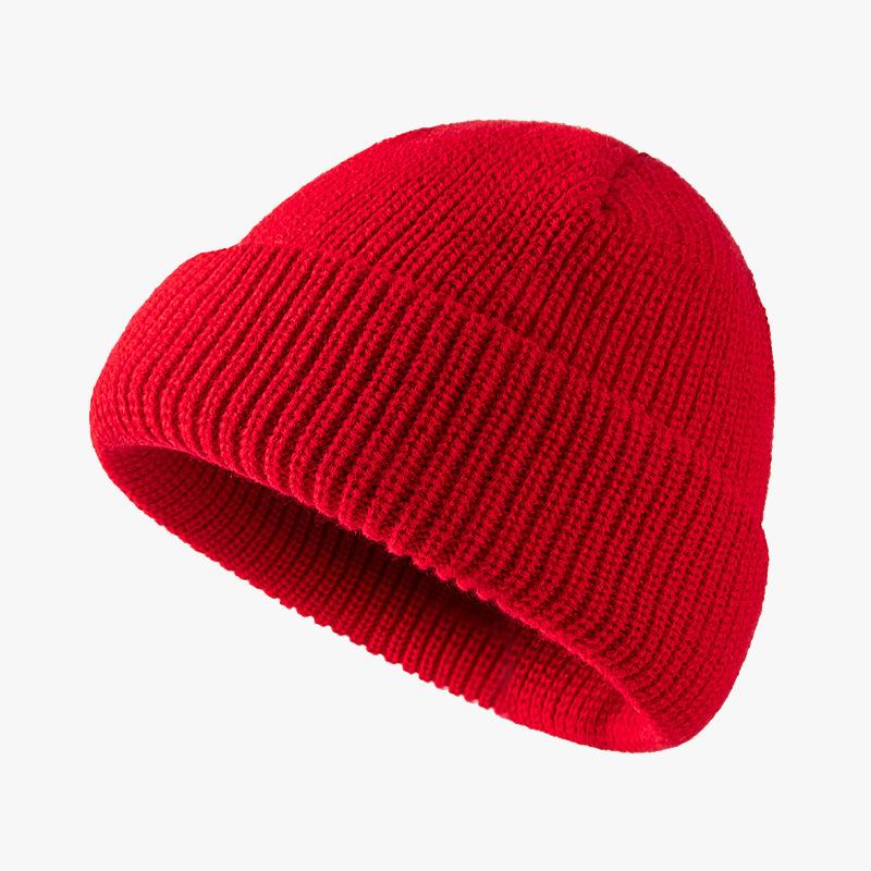 Winter Acrylic Warm Bean Hat Cute and Versatile Light Plate Wool Cold Proof Flip Knit Hat
