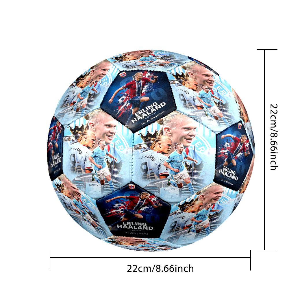 Haaland 9 Manchester City Star Haaland 9 Size 5 Soccer Football Machinestitched Indooroutdoor Training And Matches Sports Enthusiast Gifts