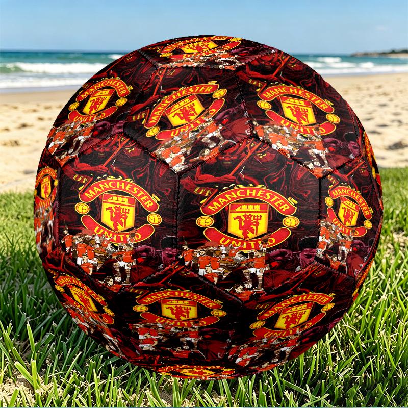 Футбольный мяч Manchester United F.C. Размер 5, из износостойкого ПУ, для матчевых тренировок и ежедневной практики, Подарок на день рождения для футбольных фанатов