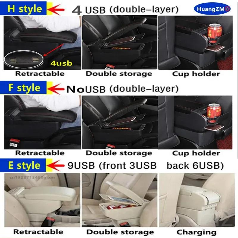 Universal Car Armrest Box Universal Center Centre Console Armrest Large space Central Store Content box with cup holder ashtray
