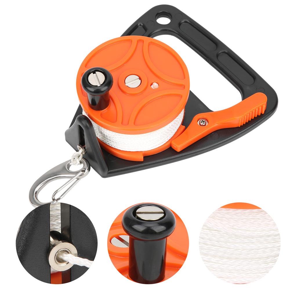 150ft Diving Line Reel Diving Equipment with Handle Card Position PP Rope Combinationorange