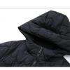 Women's Winter Plus Size Thickened Solid Colour Casual Short with Hooded Zipper Model Warm Outerwear