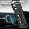 For Xiaomi Redmi Note 14 Pro 4G 5G Case Car Magnetic Ring Stand Slide Camera Lens Armor Shockproof Cover For Note 14 4G 5G Funda