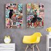 Modern Fashion Graffiti Street Pop Art Woman Frameless Poster Painting Canvas Print Wall Picture For Living Room Home Decoration