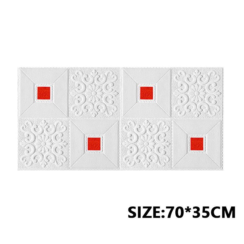 1/5/10Pcs 70*35cm 3D Wall Sticker Ceiling Panel Roof Decoration Self Adhesive Foam Wallpaper