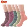 5 Pairs Womens Ladies Thick Soft Wool Blend Boot Socks Walking Hiking Ski Warm