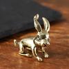 Chinese Zodiac Ornament Smooth Brass Keychain Pendant Jewelry DIY Charm Bag Decoration