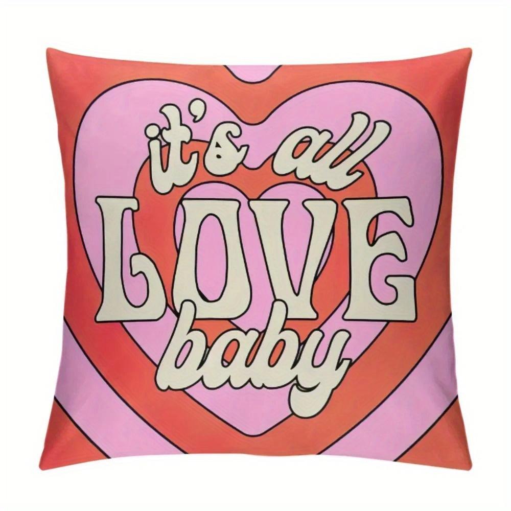 Colorful VintageInspired Pillow Sayings Pattern Cushion Cover Suitable For Sofa Bedroom Car Pillow Cover