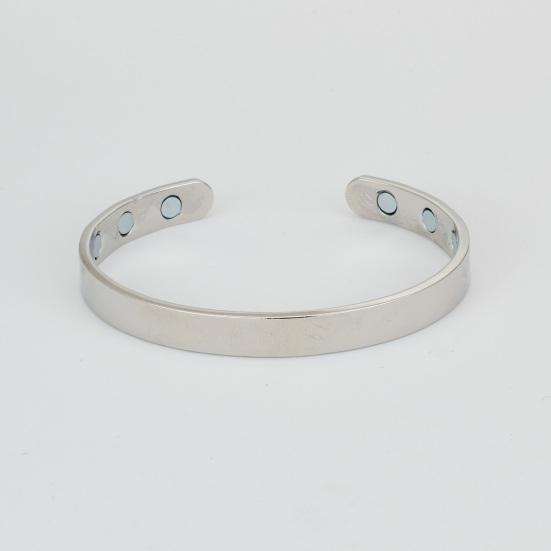 Магнитный Браслет Регулируемый Унисекс Браслет Минималистичный Браслет-Манжета из Сплава с Эффективными Магнитами Открытый Браслет Подарок для Мужчин и Женщин