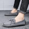 New Men Single Shoe Super Fiber Leather Suede Breathable Outdoor Loafers Soft Sole Walking Comfortable Driving Shoes Hot Selling