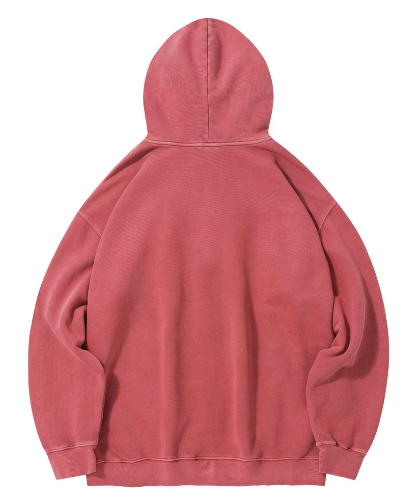 [M~4XL] Худи с пигментным логотипом Arch_Розовый