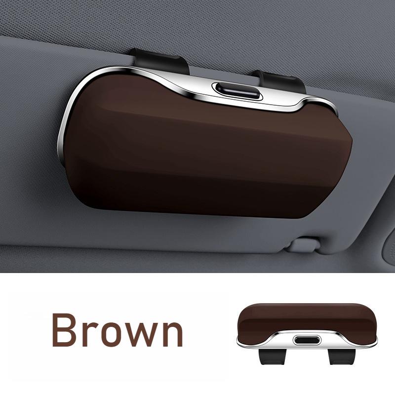 Car Sunglasses Holder Sun Visor Car Glasses Driving Glasses Holder Box Multifunction Portable Car Eyeglass Case
