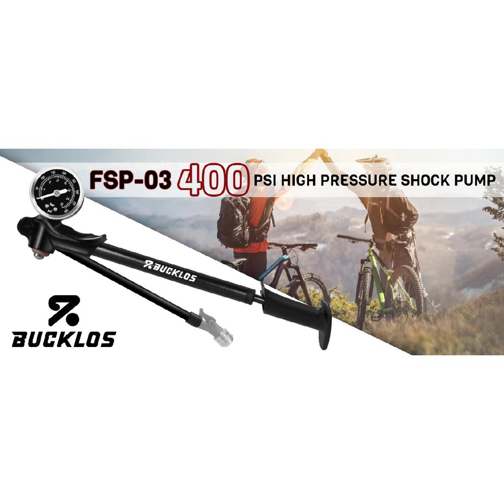 BUCKLOS 400PSI Велосипедный амортизационный насос MTB Дорожный велосипед Алюминиевый сплав Функция спуска одним нажатием Воздушный насос Для воздушной вилки/шины/амортизатора