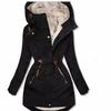 Women's Winter Warm Zippered Long Sleeve Slim Cotton Hooded Jacket