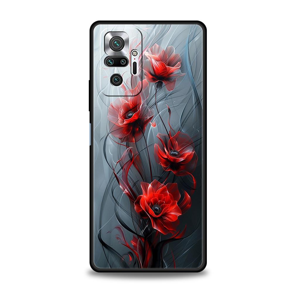 Чехол для телефона с цветами вишни для Redmi 13C 10C Note 13 12 10 11 Pro Plus 7 8T K40 K50 Gaming Pro Plus 5G Мягкий чехол Capa Сумка