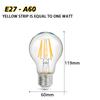 Светодиодная лампа Bombiilas Filament E27 220 В 240 В ST64 A60 T45 G45 T10, стеклянная лампа-свеча Lampara, светодиодная лампа для освещения спальни