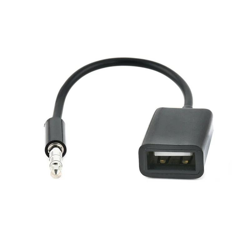 1 шт. универсальный 3,5 мм штекер AUX аудио штекер разъем для USB 2.0 гнездо конвертер автомобильный адаптер кабель Mp3 автомобильные электронные аксессуары