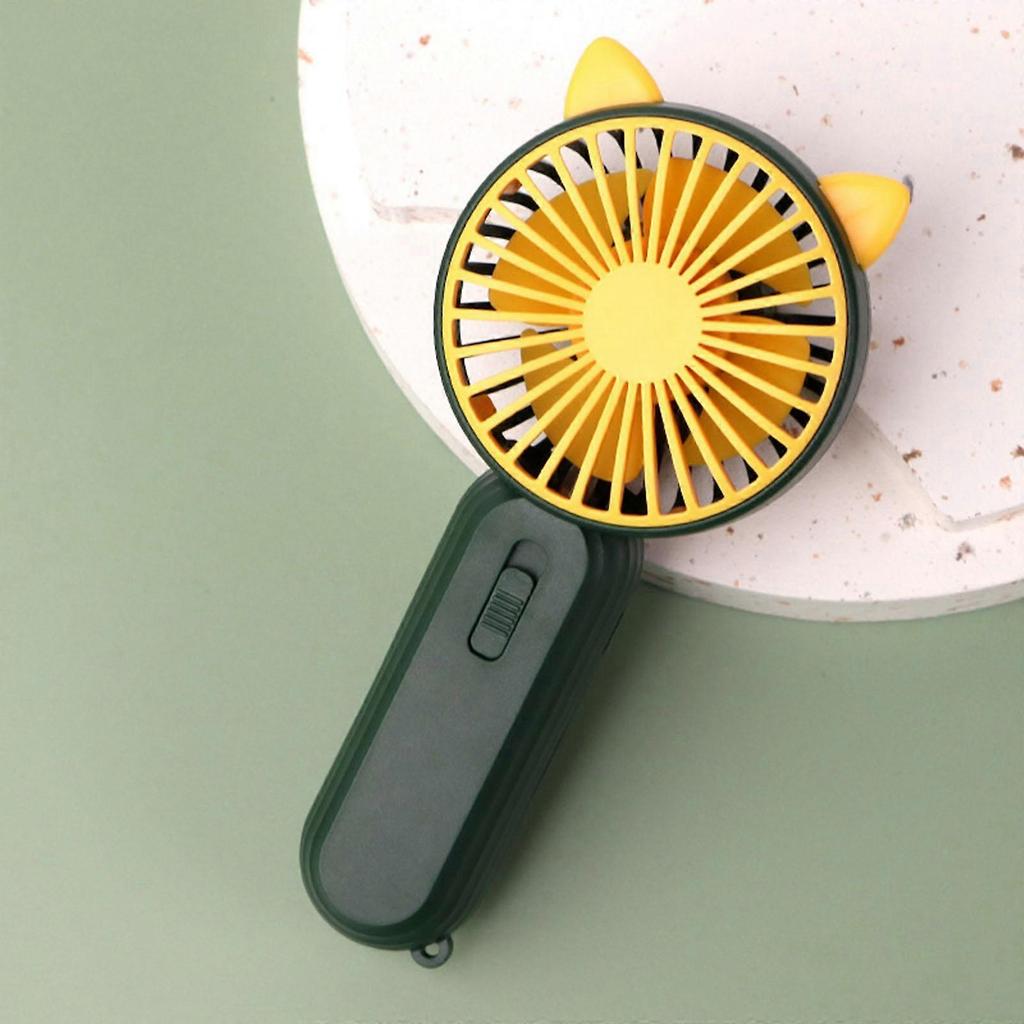 Handheld Fan Rechargeable Portable Portable Fan for Outdoor Hiking Commuting Green