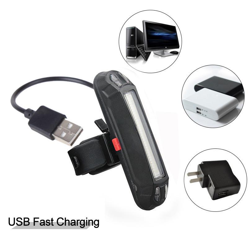 Ночной велосипедный задний фонарь для улицы, подсветка USB-зарядки, одиночный фонарь для горного велосипеда, светодиодный предупреждающий фонарь, задний фонарь для скутера