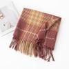 New Korean Imitation Cashmere Scarf High End Versatile Plaid Shawl Couple's Long Winter Warm Scarf