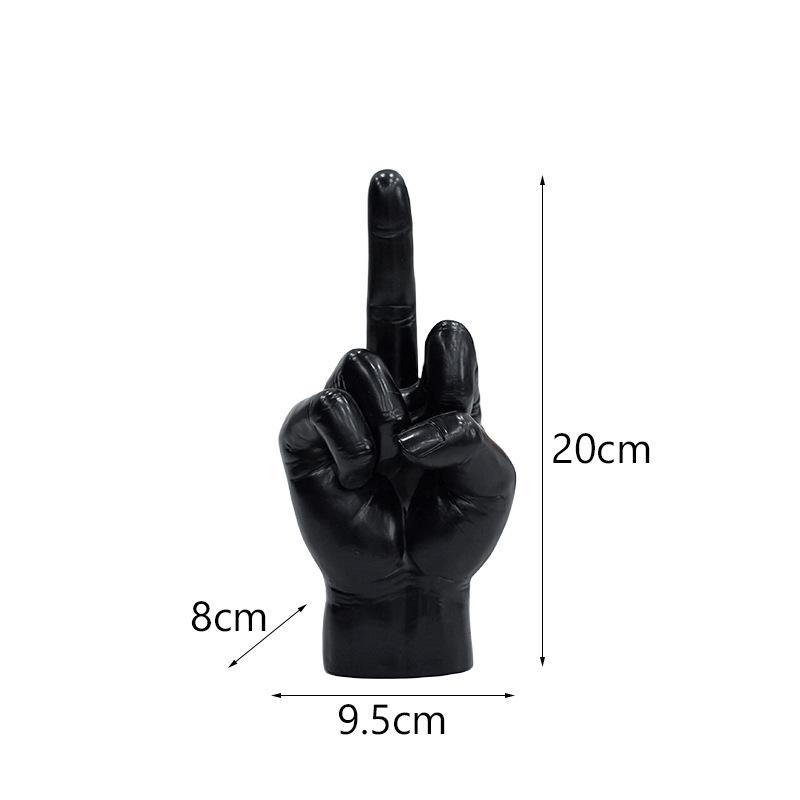 Американский жест средним пальцем, полимерная скульптура для креативного домашнего декора