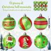 12pcs 2.4-Inch Christmas Ball Decorated Trees Green Christmas Ball Pendant Christmas Home Indoor Holiday Party Decorations