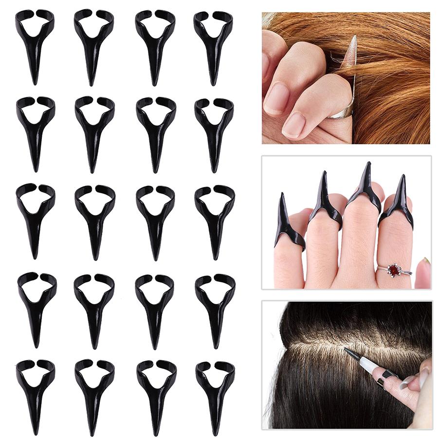 10 шт./компл., аксессуары для кос, инструменты для выбора волос в стиле ретро-панк, аксессуары для волос, готические кольца для ногтей с шипами для плетения волос