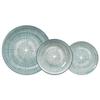 12-Piece Plate Set, Blue Geometric Pattern
