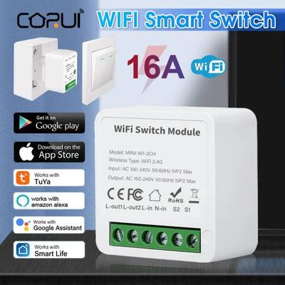 Tuya WiFi Smart Switch Module 1/2/3/4 Gang Dual Way Control через Smart Life APP Alexa Home Yandex Alice Voice Control