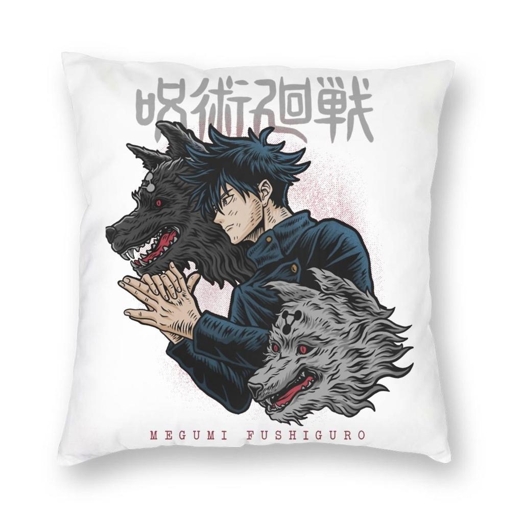 Чехол для подушки с принтом из аниме Jujutsu Kaisen, полиэстер, декоративная наволочка JJK Manga, для дома, квадратный 40x40 см