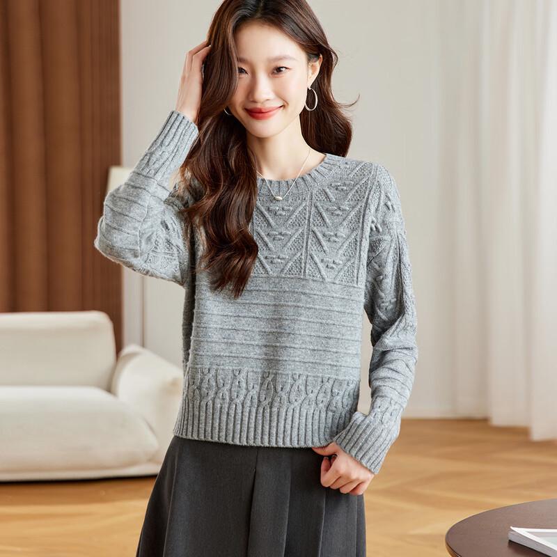 Женский толстый пуловер из 100% шерсти крупной вязки