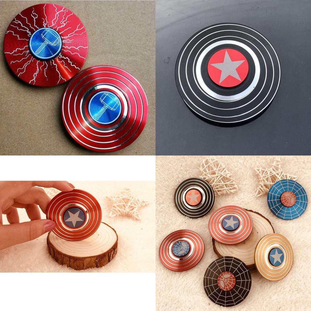 Elegant Alloy Captain America Fingertip Gyro For Optimal Decompression And Focus