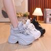 Мода Новые женские туфли-папы Внутреннее увеличение 8 см Мягкая подошва Утолщение Спорт Досуг Толстая подошва Инс Все