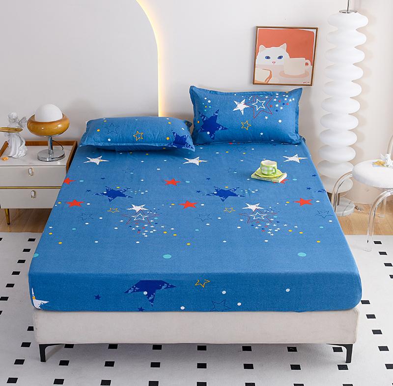 Red Flower Printed Bed Sheet Sets Queen/King Size Sabanas Cama Matrimonial Reactive Printed Fitted Bedsheets for Double Bed