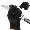 2pcs Anti Cutting Gloves Black Self Defense Gloves Steel Wire Metal Mesh Gloves Wear Resistant Work Gloves Security Protection