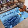 Custom Rug Erling Haaland Pattern Print Name Text Soft Non‑Slip Floor Carpet for Home Indoor Decoration